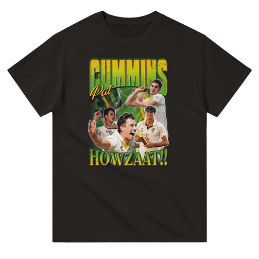 Pat Cummins Howzaat T-shirt Graphic Tee Australia Online Black / S