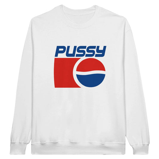 Pepsi Pussy 80's Jumper Graphic Tee Australia Online White / S