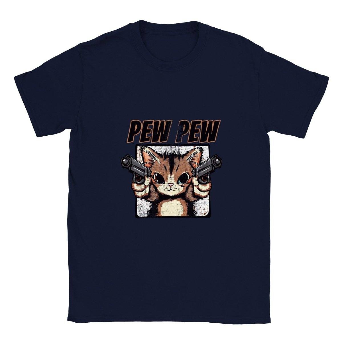 Pew Pew Cat Kids T-shirt Australia Online Color Navy / XS