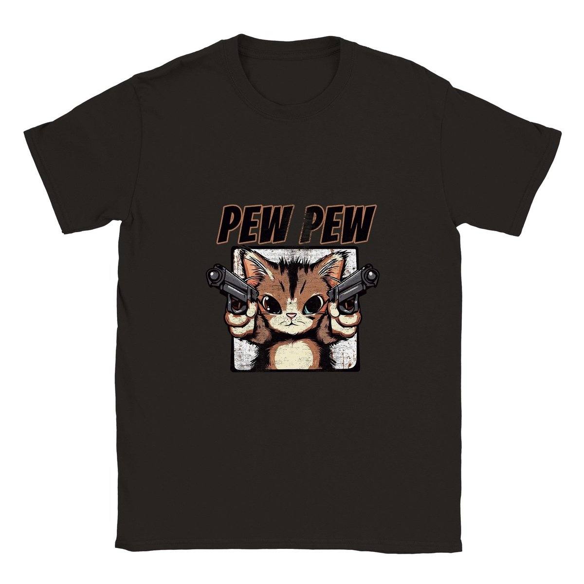Pew Pew Cat Kids T-shirt Australia Online Color Black / XS