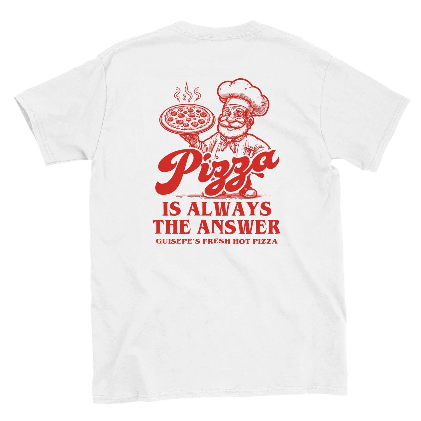 Pizza Is Always The Answer T-Shirt Graphic Tee Australia Online White / S
