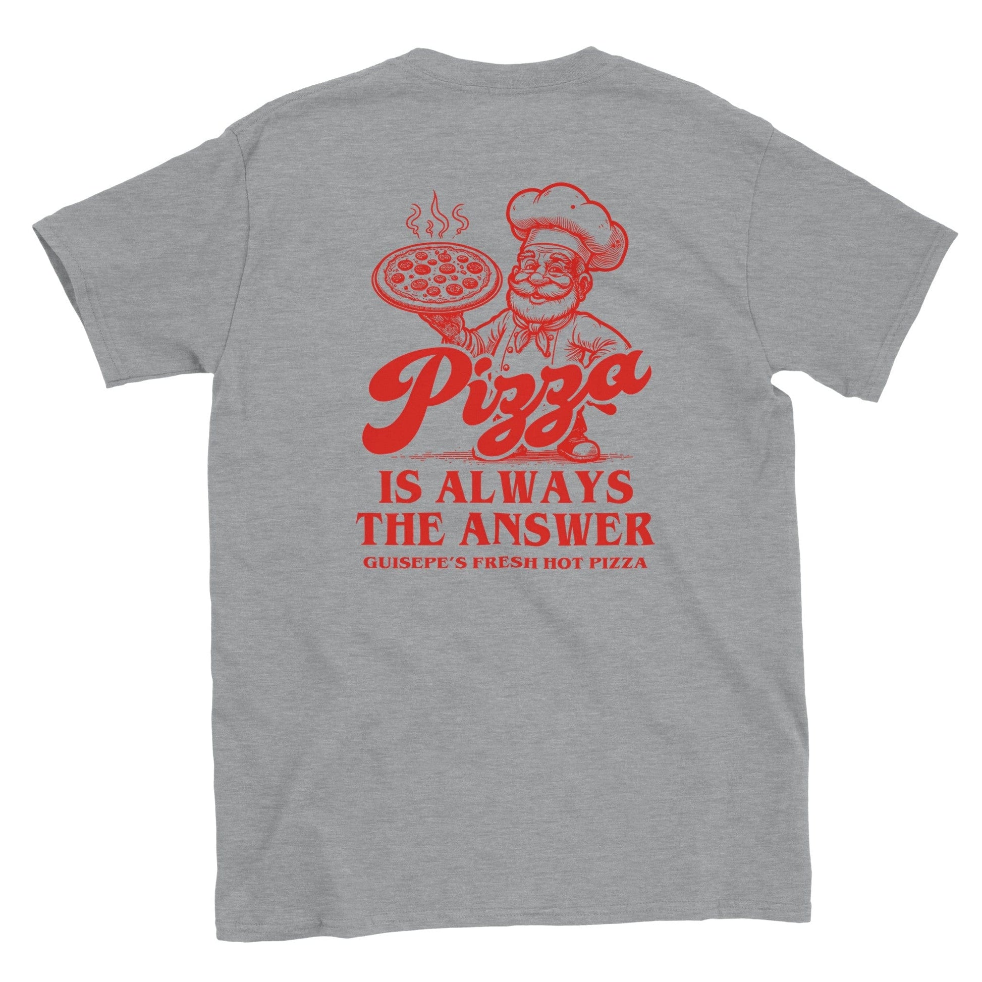 Pizza Is Always The Answer T-Shirt Graphic Tee Australia Online Sports Grey / S