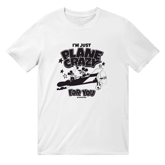Plane Crazy T-Shirt Graphic Tee Australia Online S