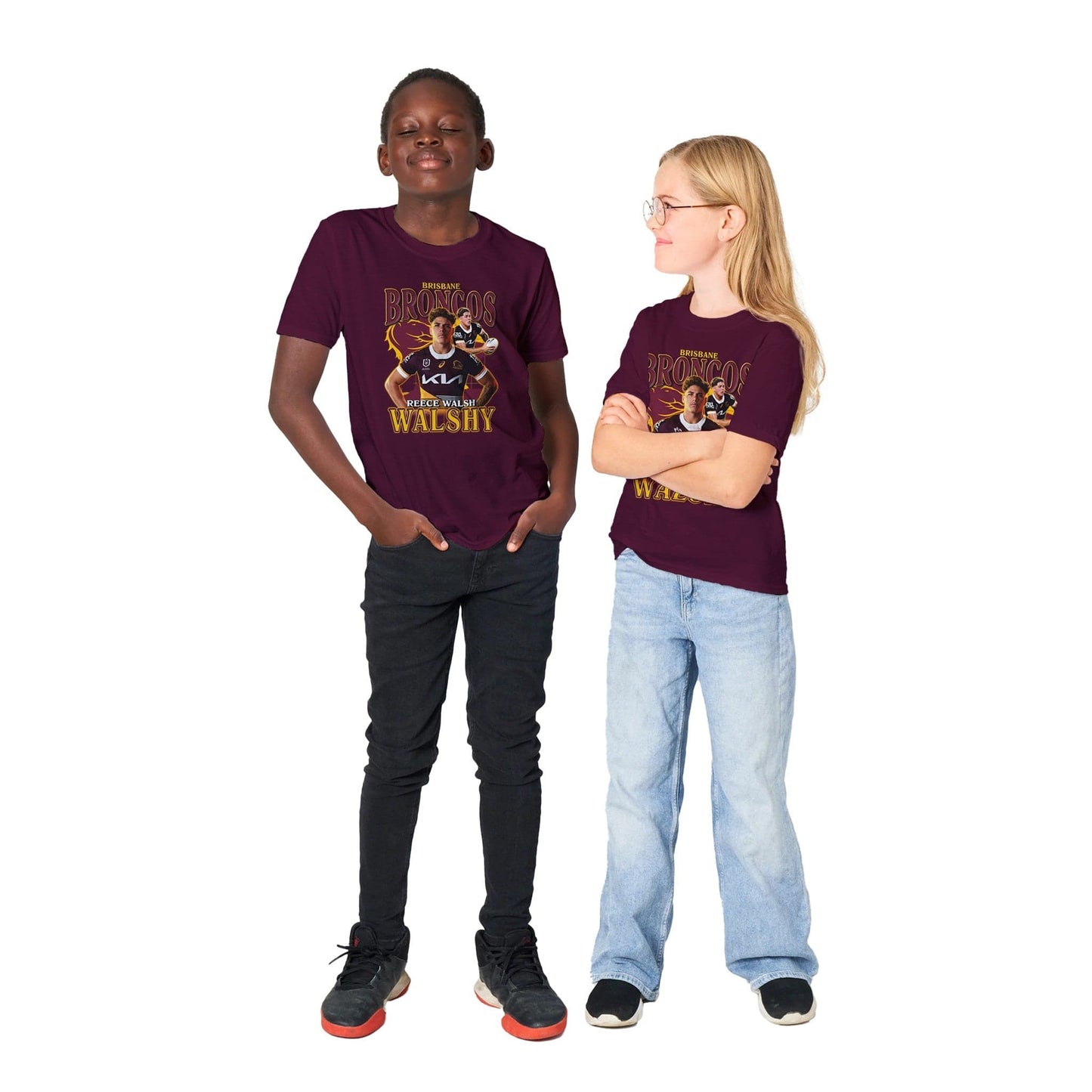 Reece Walsh Brisbane Broncos Kids T-shirt Australia Online Color