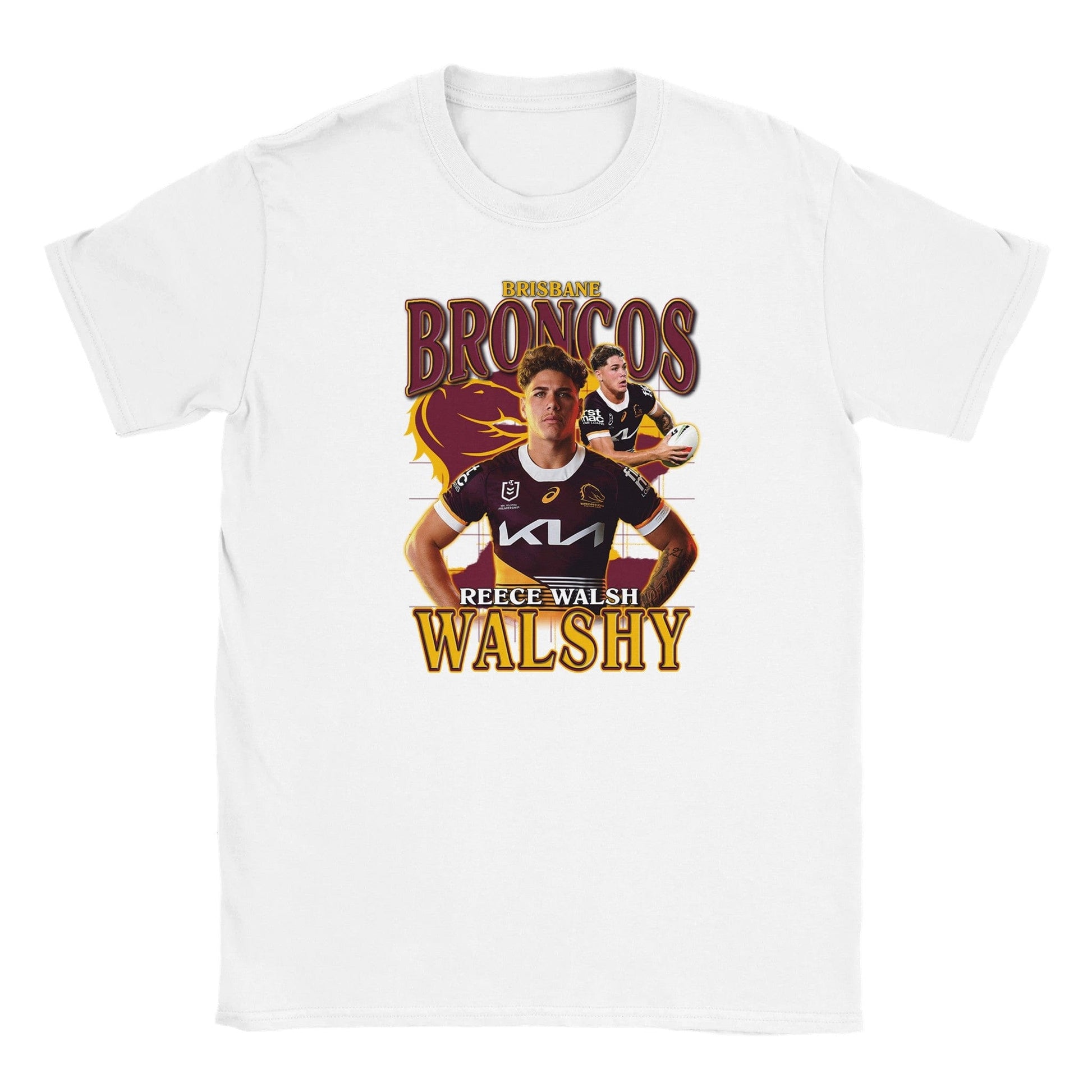 Reece Walsh Brisbane Broncos Kids T-shirt Australia Online Color S / White