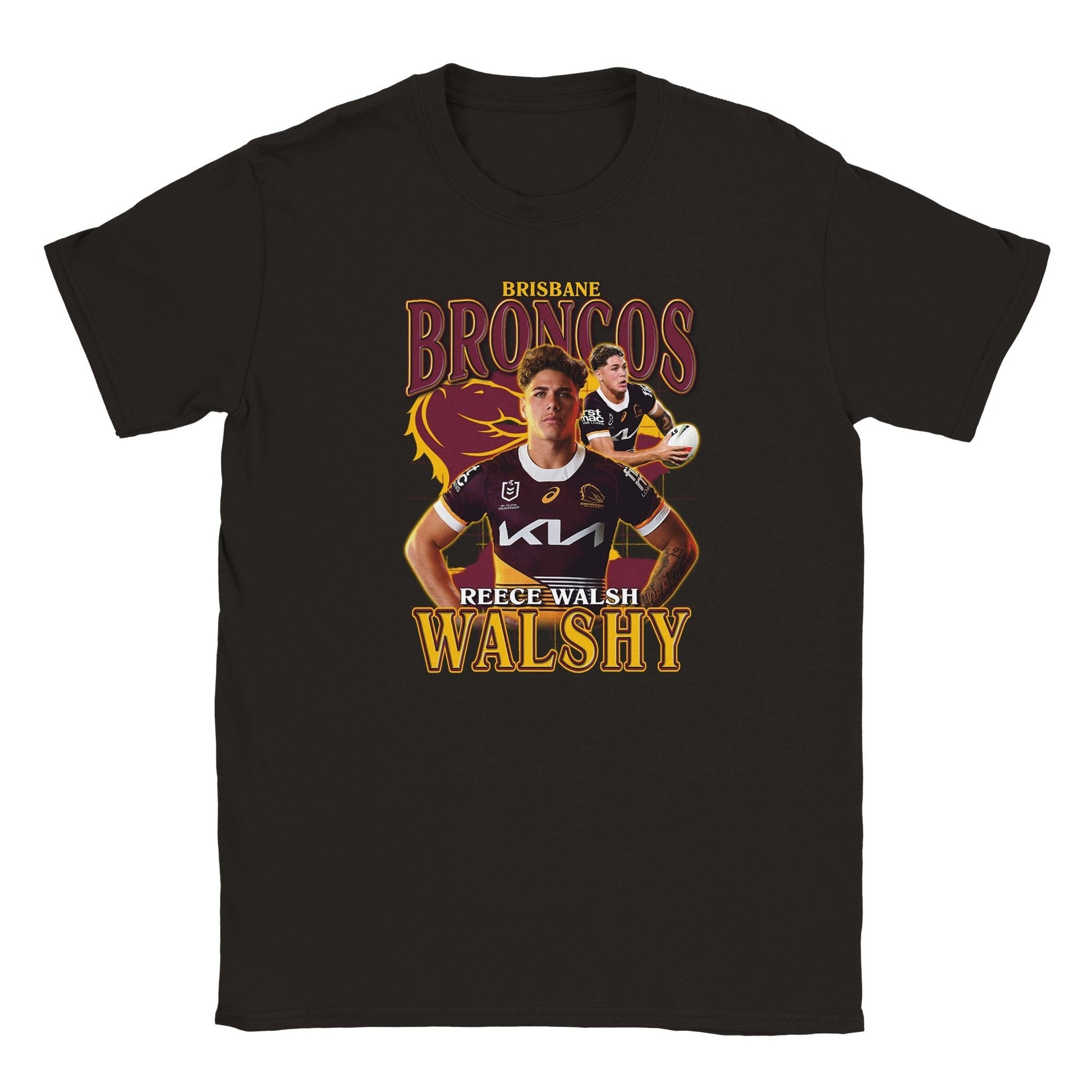 Reece Walsh Brisbane Broncos Kids T-shirt Australia Online Color S / Black