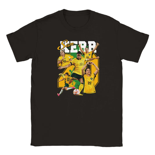 Sam Kerr Matildas Kids T-Shirt Graphic Tee Australia Online Black / S