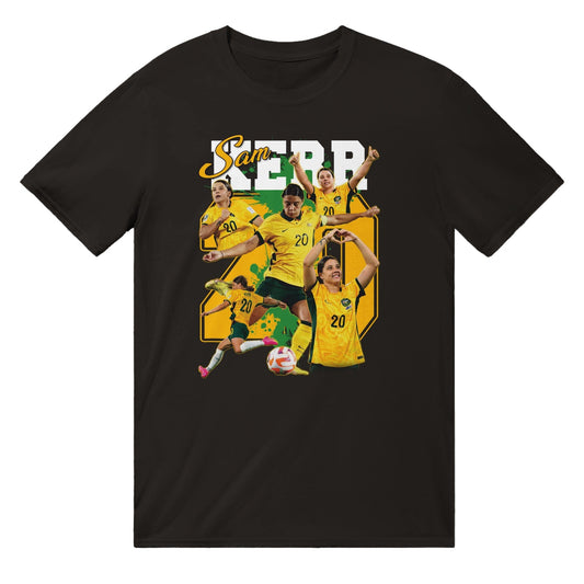 Sam Kerr Matildas T-Shirt Graphic Tee Australia Online Black / S