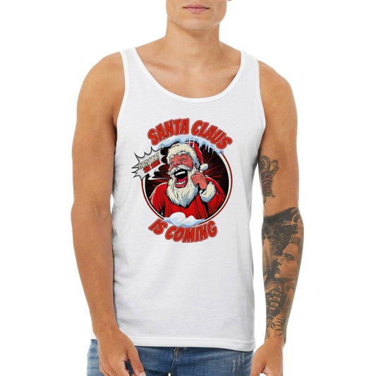 Santa Claus Is Coming Tank Top Australia Online Color White / XS