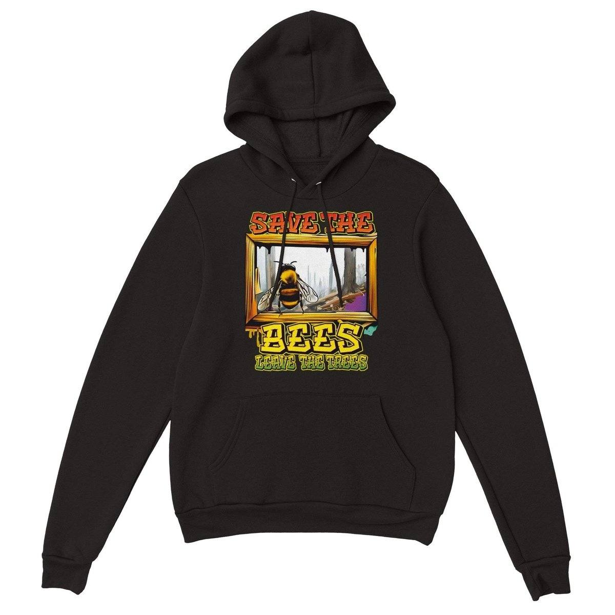 Save The Bees Hoodie - Leave The Trees - Premium Unisex Pullover Hoodie Australia Online Color Black / XS