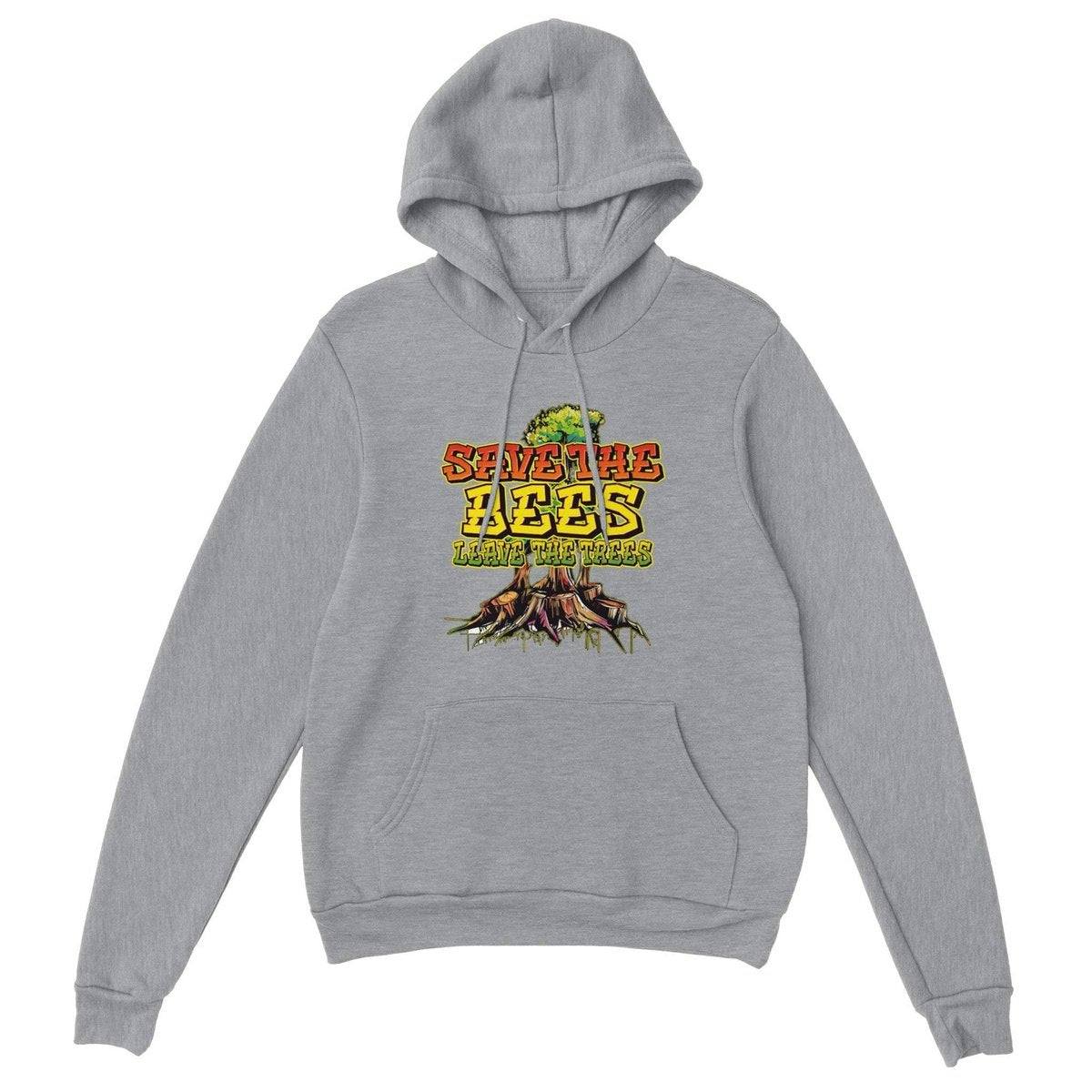 Save The Bees Hoodie - Leave The Trees - Stumps - Premium Unisex Pullover Hoodie Australia Online Color Sports Grey / XS