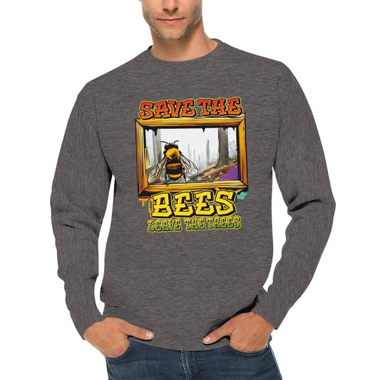 Save The Bees Jumper - Leave The Trees - Premium Unisex Crewneck Sweatshirt Australia Online Color