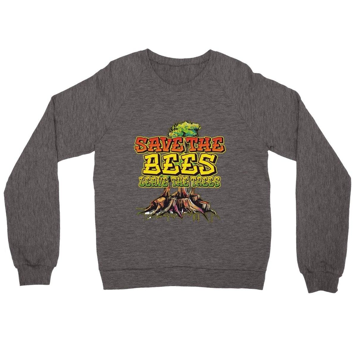 Save The Bees Jumper - Leave The Trees - Stumps - Premium Unisex Crewneck Sweatshirt Australia Online Color
