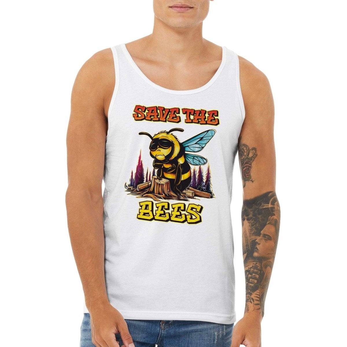 Save The Bees Tank Top - Crying Bee - Premium Unisex Tank Top Australia Online Color