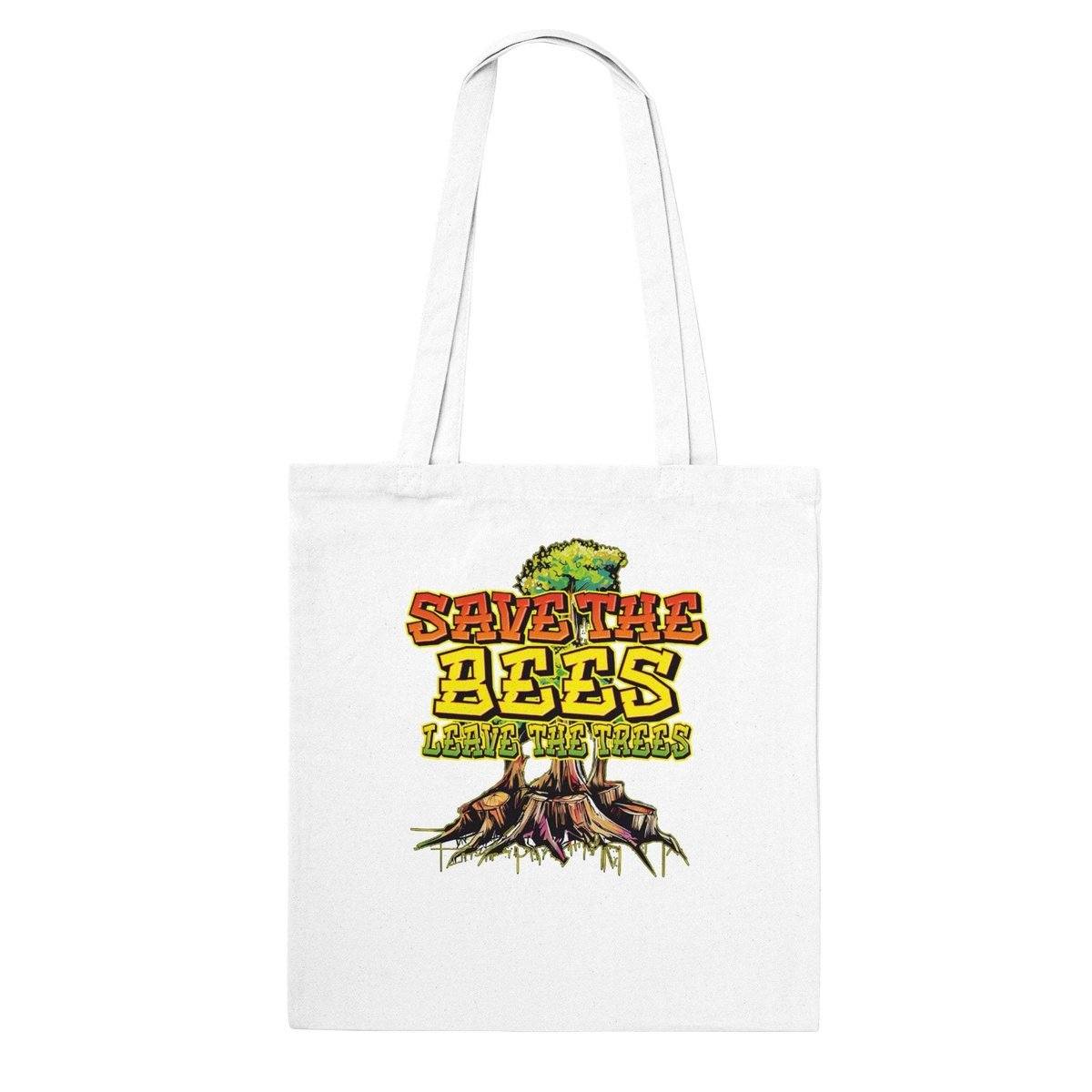 Save The Bees Tote Bag - Leave The Trees - Stumps - Classic Tote Bag Australia Online Color