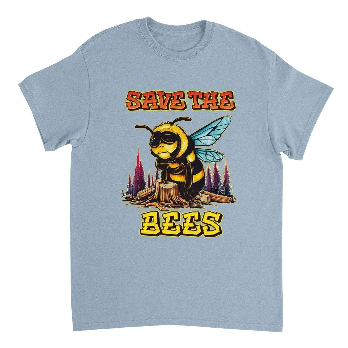 Save The Bees Tshirt - Crying Bee - Unisex Crewneck T-shirt Australia Online Color Light Blue / S