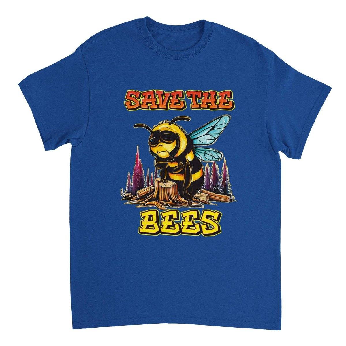 Save The Bees Tshirt - Crying Bee - Unisex Crewneck T-shirt Australia Online Color Royal / S