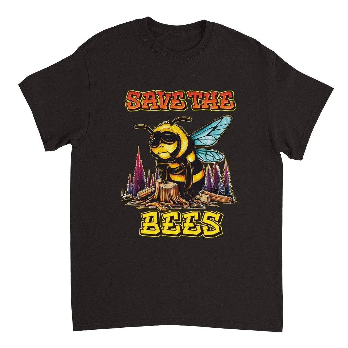 Save The Bees Tshirt - Crying Bee - Unisex Crewneck T-shirt Australia Online Color Black / S