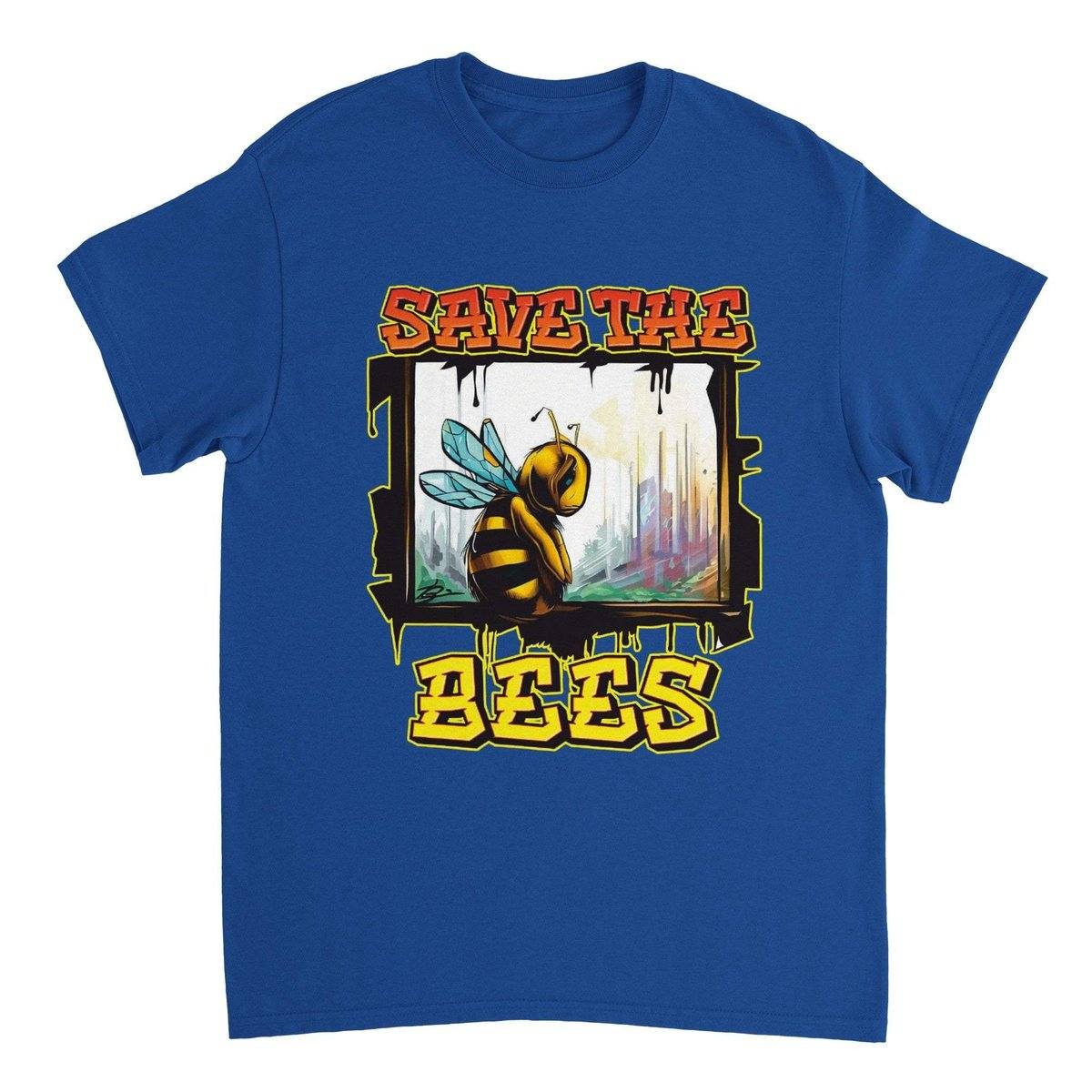 Save The Bees Tshirt - Crying Bee Window - Unisex Crewneck T-shirt Australia Online Color Royal / S