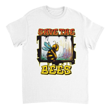 Save The Bees Tshirt - Crying Bee Window - Unisex Crewneck T-shirt Australia Online Color White / S