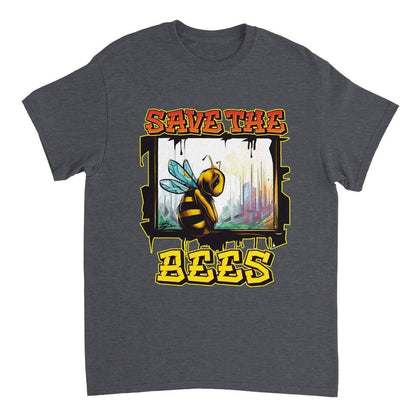 Save The Bees Tshirt - Crying Bee Window - Unisex Crewneck T-shirt Australia Online Color Dark Heather / S