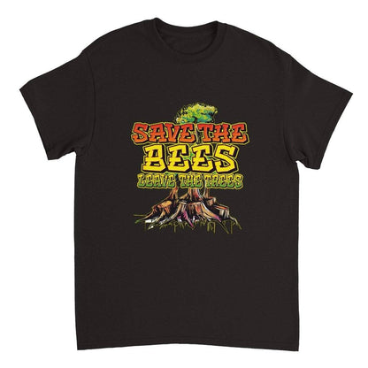 Save The Bees Tshirt - Leave The Trees - Stumps - Unisex Crewneck T-shirt Australia Online Color Black / S