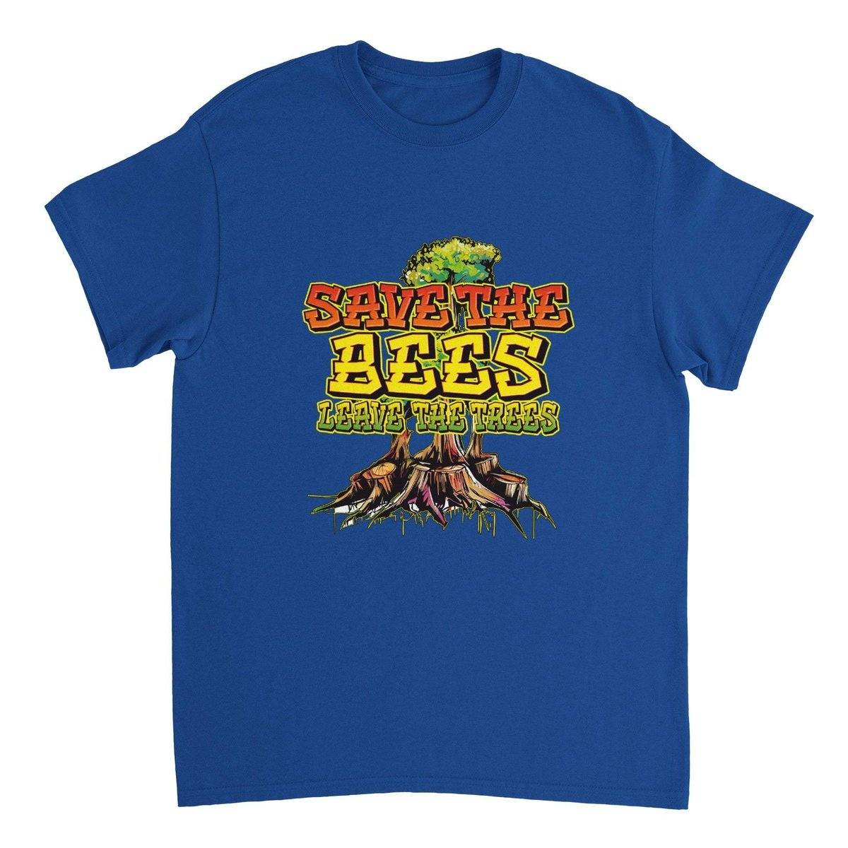 Save The Bees Tshirt - Leave The Trees - Stumps - Unisex Crewneck T-shirt Australia Online Color Royal / S