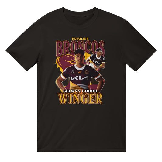 Selwyn Cobbo Brisbane Broncos T-shirt Graphic Tee Australia Online Black / S