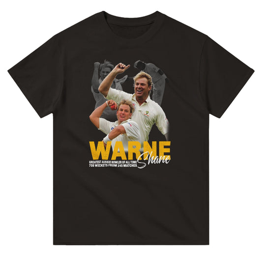 Shane Warne T-Shirt Graphic Tee Australia Online Black / S