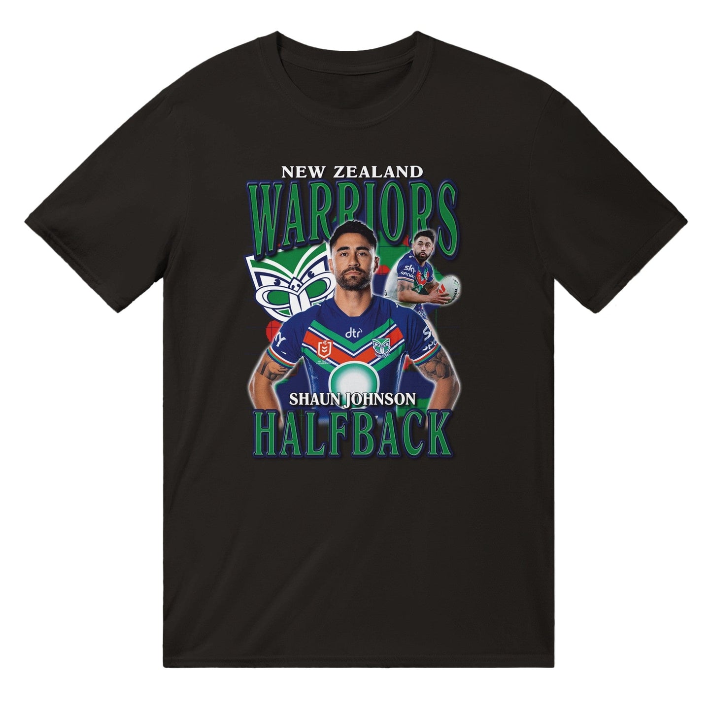 Shaun Johnson NZ Warriors T-shirt Australia Online Color Black / S
