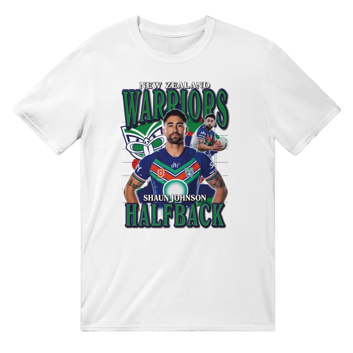 Shaun Johnson NZ Warriors T-shirt Australia Online Color White / S