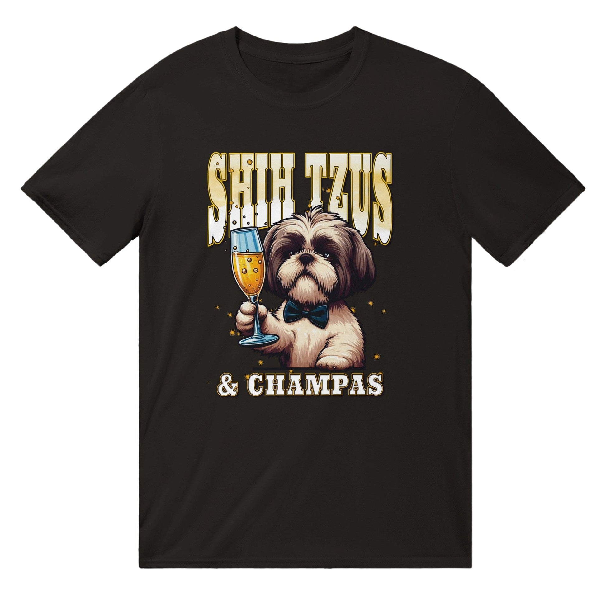 Shih Tzus And Champas T-Shirt Australia Online Color Black / S