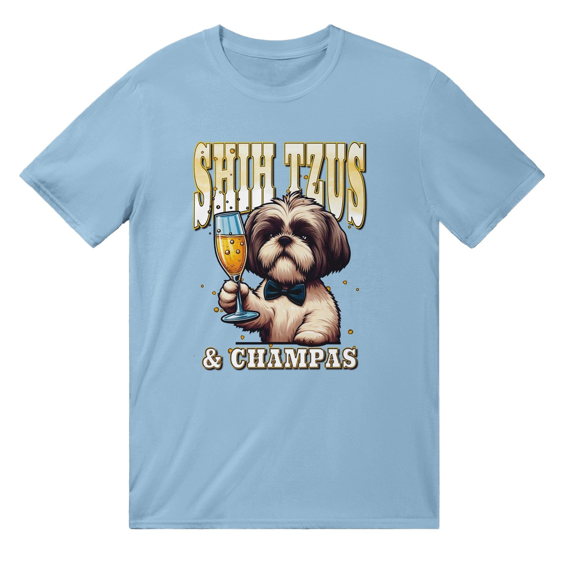 Shih Tzus And Champas T-Shirt Australia Online Color Light Blue / S