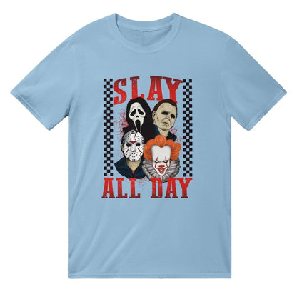 Slay All Day Horror T-SHIRT Australia Online Color Light Blue / S