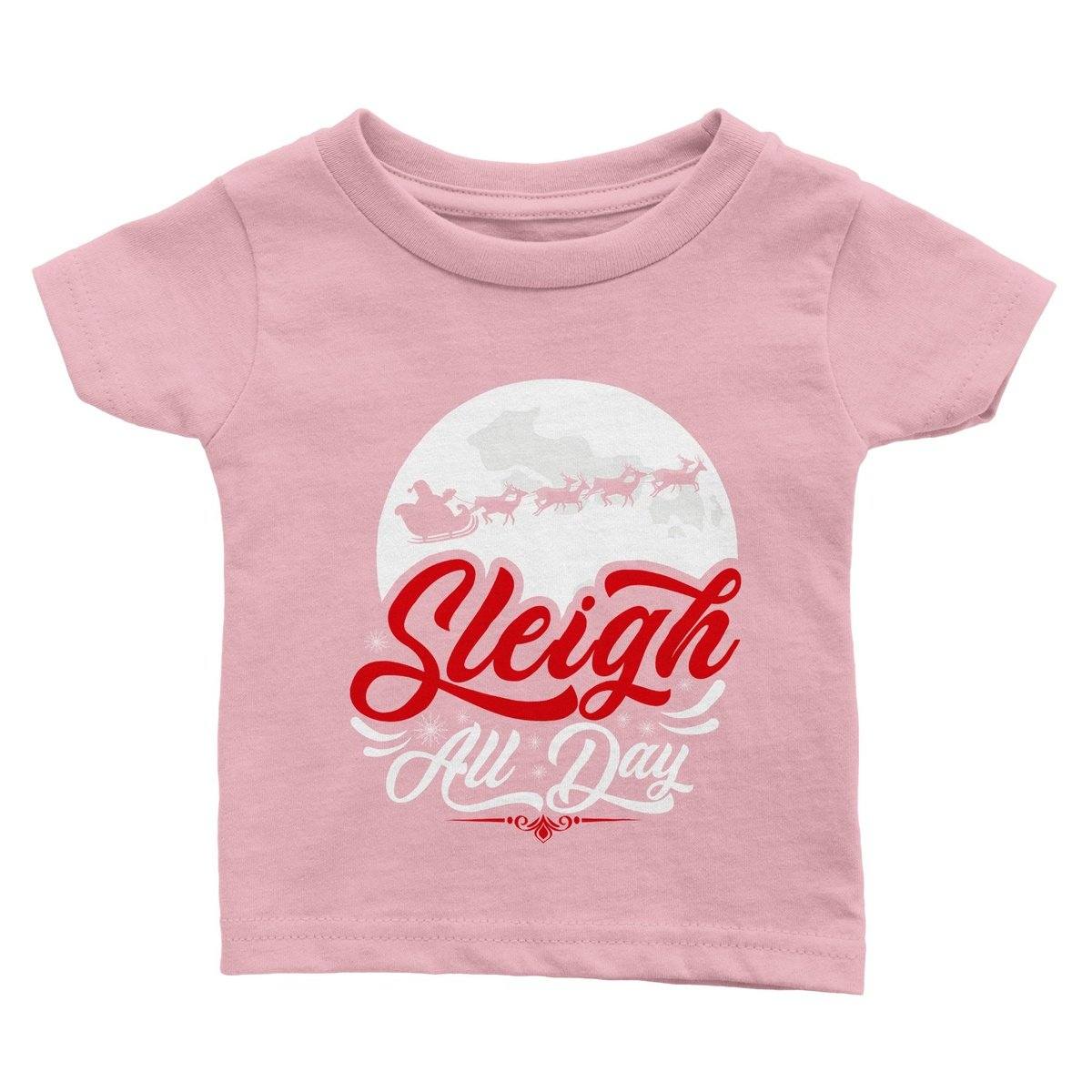Sleigh All Day Baby T-Shirt Australia Online Color Pink / 6m