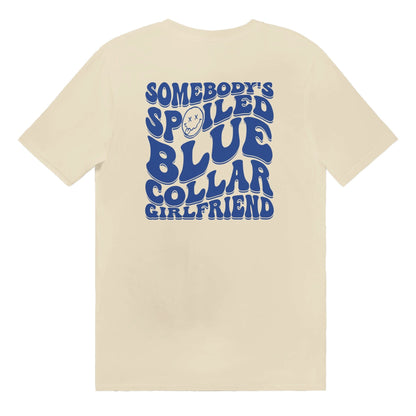 Spoiled Blue Collar Girlfriend T-Shirt Graphic Tee Australia Online Natural / S