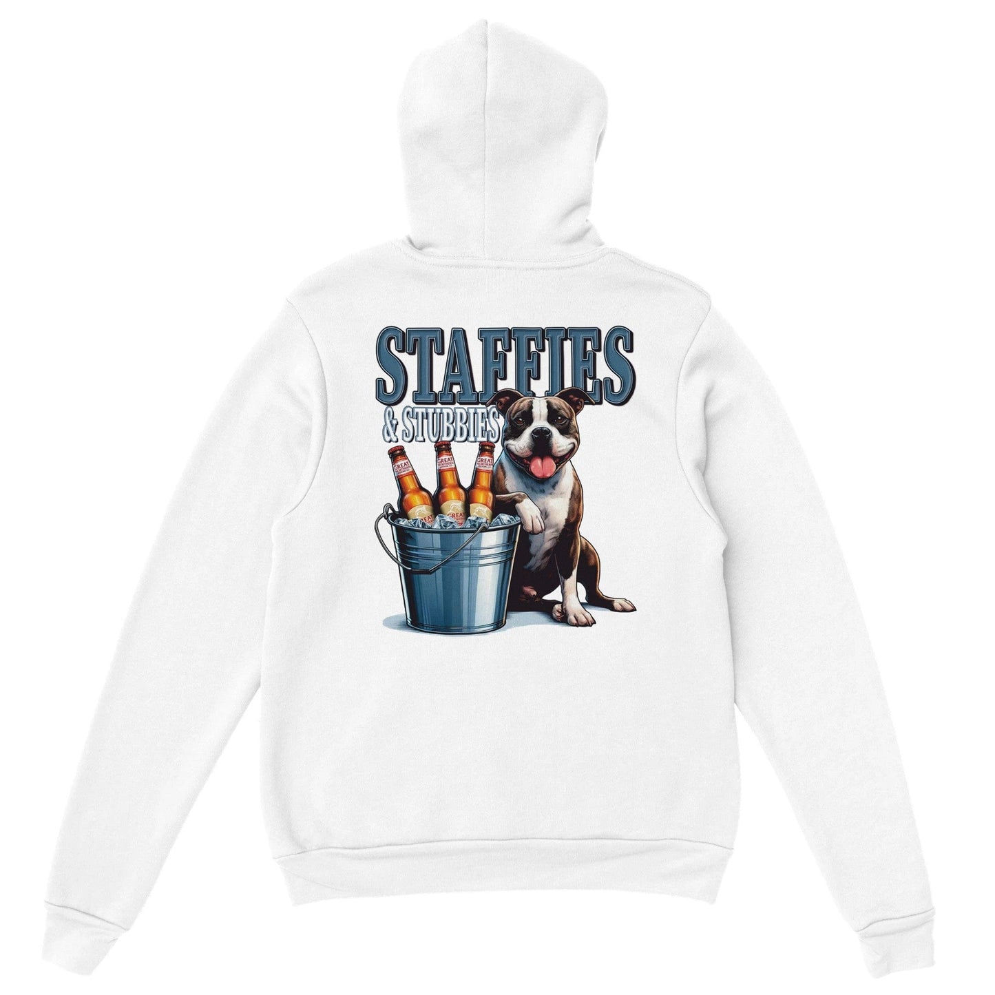 Staffies And Stubbies Hoodie Australia Online Color White / S