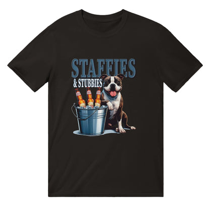 Staffies And Stubbies T-Shirt Australia Online Color Black / S