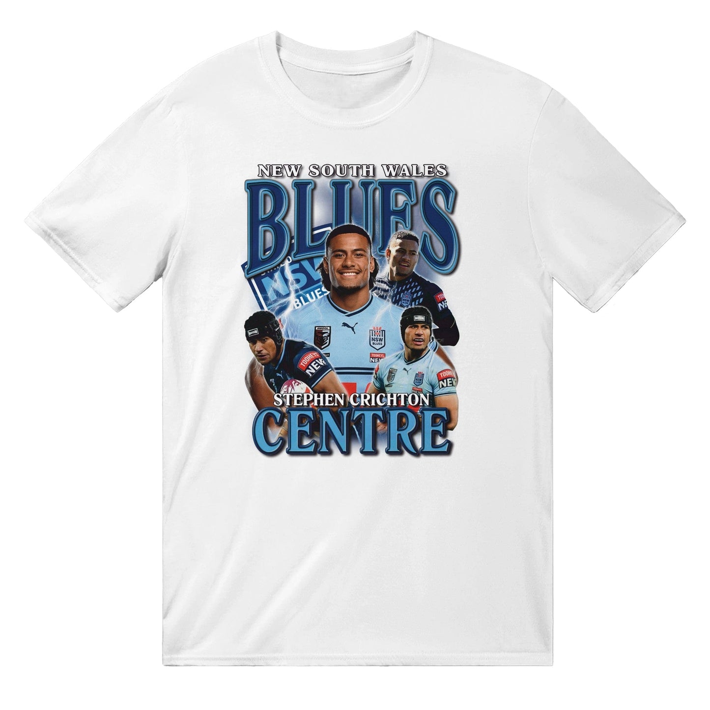 Stephen Crichton NSW Blues T-shirt Australia Online Color White / S
