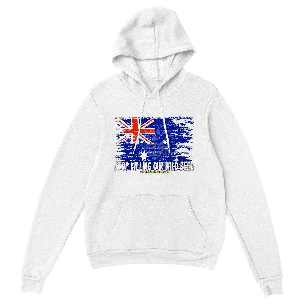 Stop Killing Our Wild Bees Womens Hoodie - Save The Bees Hoodie - Womens Pullover Hoodie Australia Online Color White / S