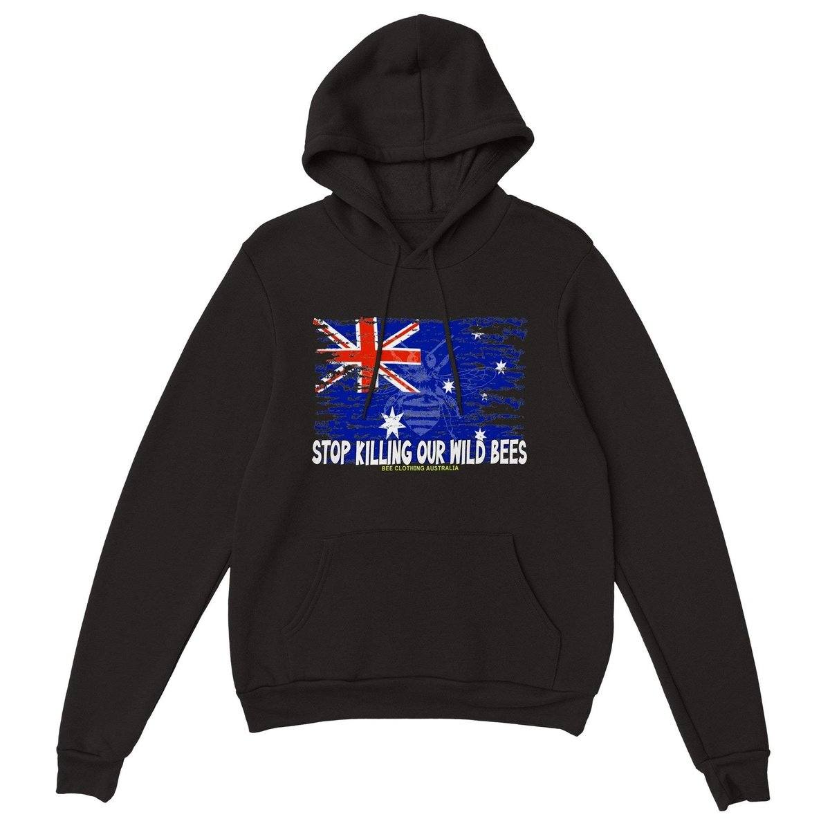 Stop Killing Our Wild Bees Womens Hoodie - Save The Bees Hoodie - Womens Pullover Hoodie Australia Online Color Black / S