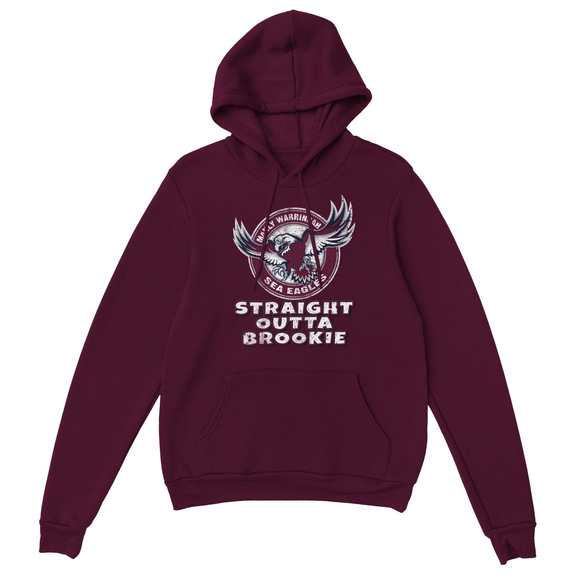 Straight Outta Brookie Vintage Manly Hoodie Australia Online Color Maroon / S