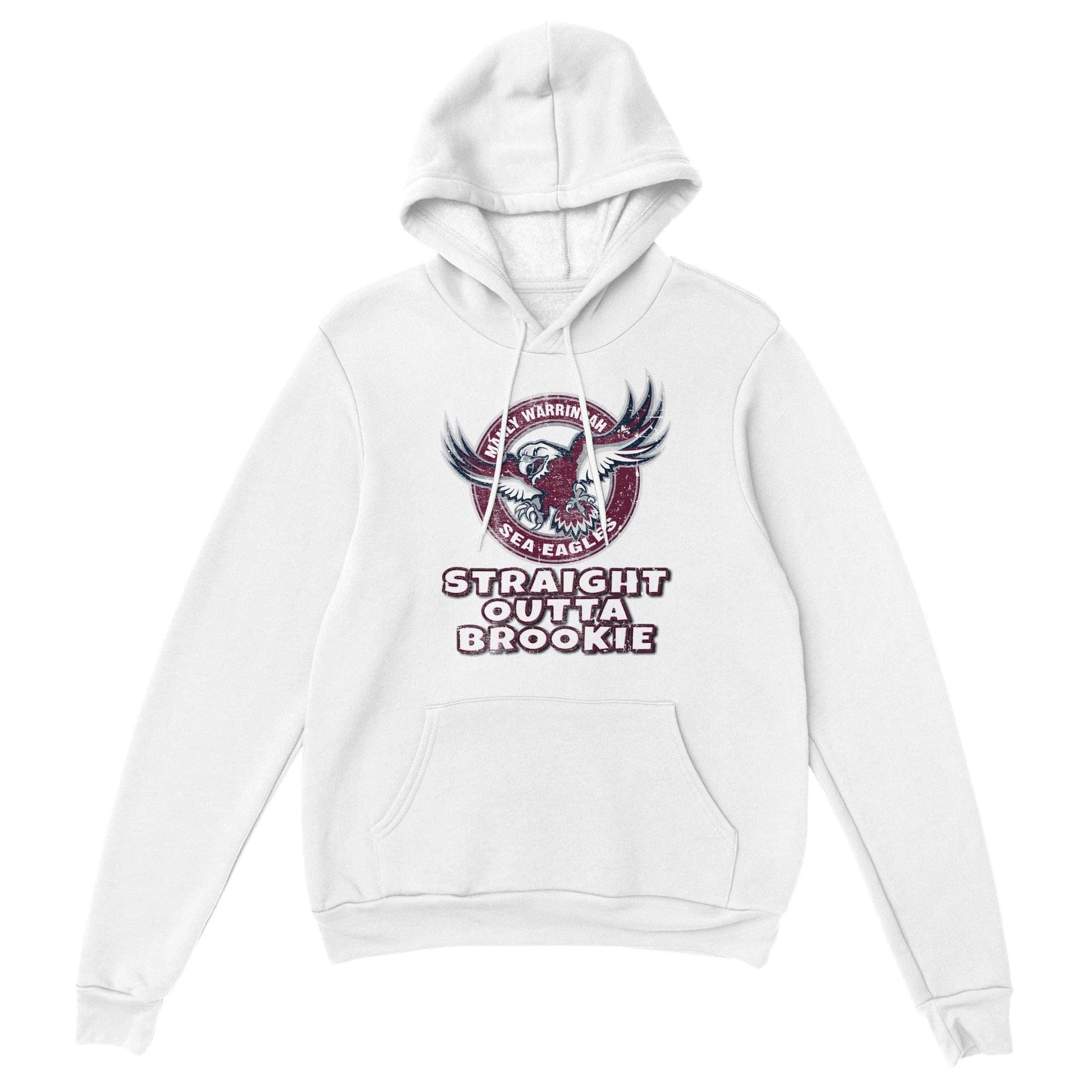 Straight Outta Brookie Vintage Manly Hoodie Australia Online Color White / S