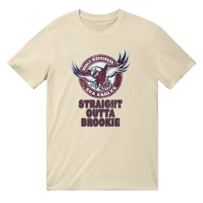 Straight Outta Brookie Vintage Manly T-shirt Australia Online Color Natural / S