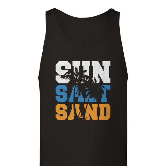 Sun Salt Sand Summer Tank Top Graphic Tee Australia Online Black / S