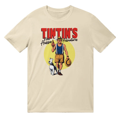 Tintin's New Aussie Adventures T-shirt Australia Online Color Natural / S