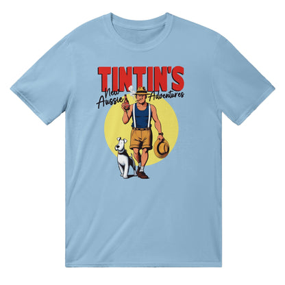 Tintin's New Aussie Adventures T-shirt Australia Online Color Light Blue / S