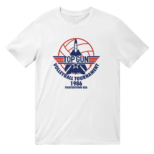 Top Gun Volleyball Vintage T-Shirt - Graphic Tees Australia Online - Graphic T-Shirts - White / S