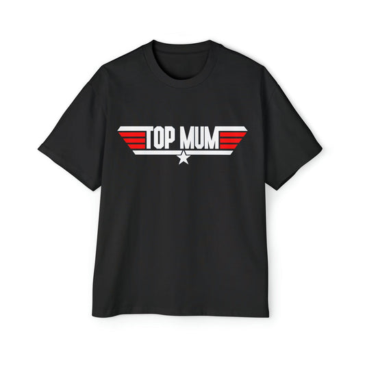 Top Mum Oversized Tee - Graphic Tees Australia Online - Graphic T-Shirts - Black / S