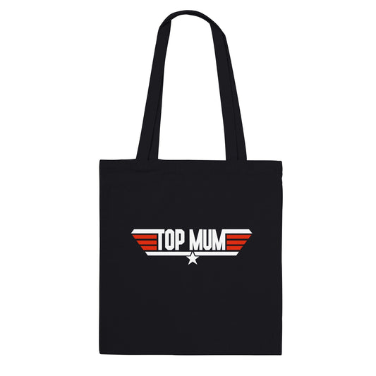 Top Mum Tote Bag Graphic Tee Australia Online Black
